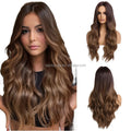 WL07 Small Area Lace Body Wave Synthetic Lace Wigs Lace Front Wigs Ombre Brown Mixed Blonde Water Wave Wig Women Hair