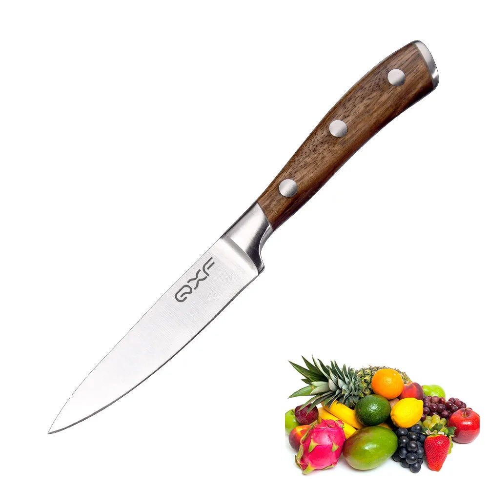 2021 New Arrival 3.5 Inch High-end Stainless Steel Zebra Wood Handle Fruit Paring Knife