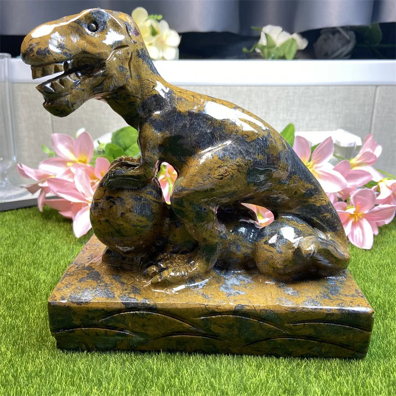Wholesale Crystal Carving Gemstone Sculpture Shanhuang Jade Dinosaur for Decoration