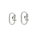925 Silver Rectangle Twist Charms Lock Carabiner Screw Clasp for Jewelry Chain Bracelet Necklace Making Findings & Component