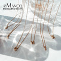 EManco Initial Charm 26 English Letter Necklace Stainless Steel DIY Alphabet Pendant Name Chain Jewelry Wholesale