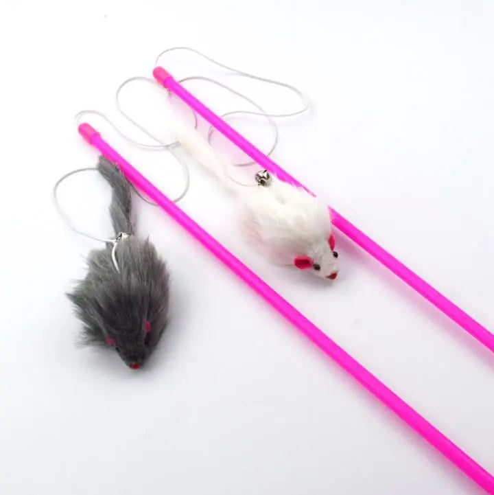 China Cat Accessories Dancing Stick Toy Cat Teaser Toys with Mouse