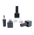 Custom Unique 10ml Transparent Purple Cube Empty Glass Nail Polish Bottle with Screw Cap