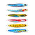 JIGGINGDUKE 10g/15g/20g Saltwater S-shape Slow Fall Pitch Jigging Boat Fishing Metal Jigs Lure