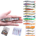 13.7cm 27g Jointed Bait Crankbait Hard Wobblers Fishing Tackle 8 Segments Swimbait Fishing Lures Colorful Artificial Bait