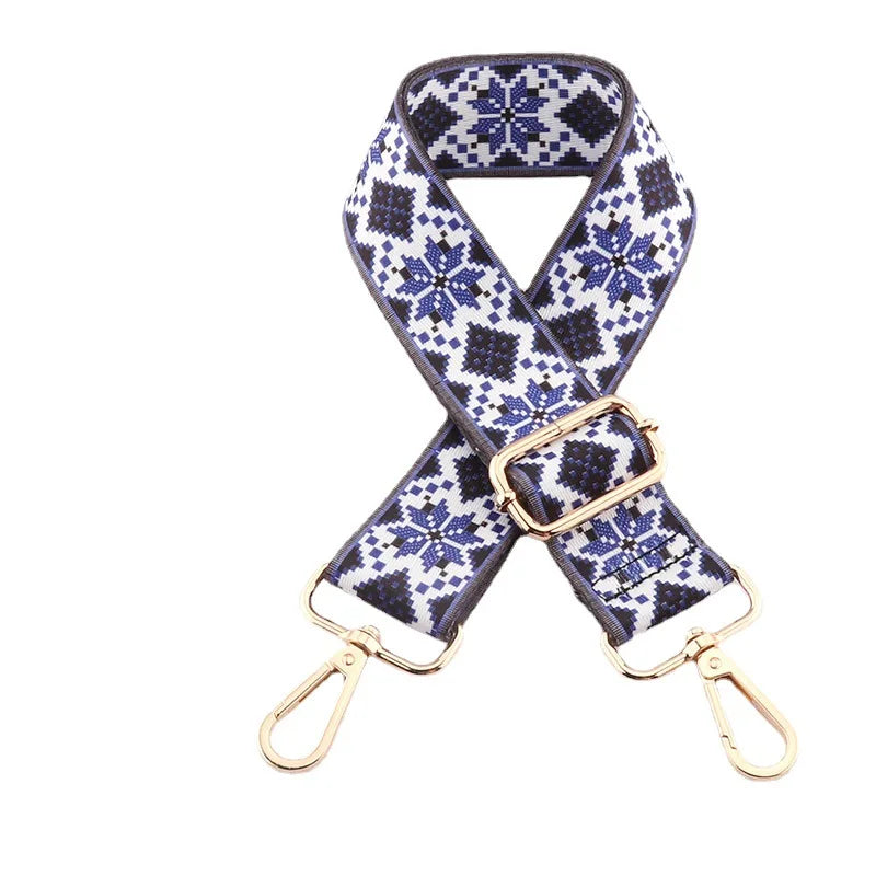 Hot Sale Sewing Accessories Purse Strap Replacement Guitar Style Multicolor Canvas Crossbody Strap for Handbags DIY Bag