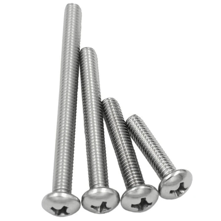 M2 M2.5 M3 M4 M5 M6 304 Stainless Steel Full Thread Phillips Pan Head Machine Screws