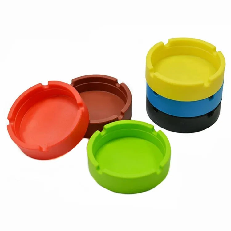 Custom Made Smoking Accessories Round Shape Silicone Ashtray