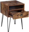 Bedside Cabinet Modern Plastic Extendable Small Bedroom Night Stand with Single Drawer