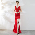 1511# New Banquet Elegant Sexy Host Long Celebrity Fishtail Evening Dress Women