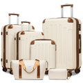 Unisex 6-Piece ABS Spinner Luggage Set Custom New Design Vintage 20/24/28 Inch Carry-On Boarding Travel Trolley Suitcase 360