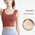 MAYYOUNG Custom Logo 11-Color Woman Yoga Sports Bra Sexy Nude Padded Breathable Wide Shoulder Straps Factory Wholesale Sports