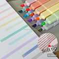 10pcs Square Highlighters Aesthetic Pastel Earthy Cute HighlighterBible Highlighters and Pens No Bleed With Chisel Tip Marker