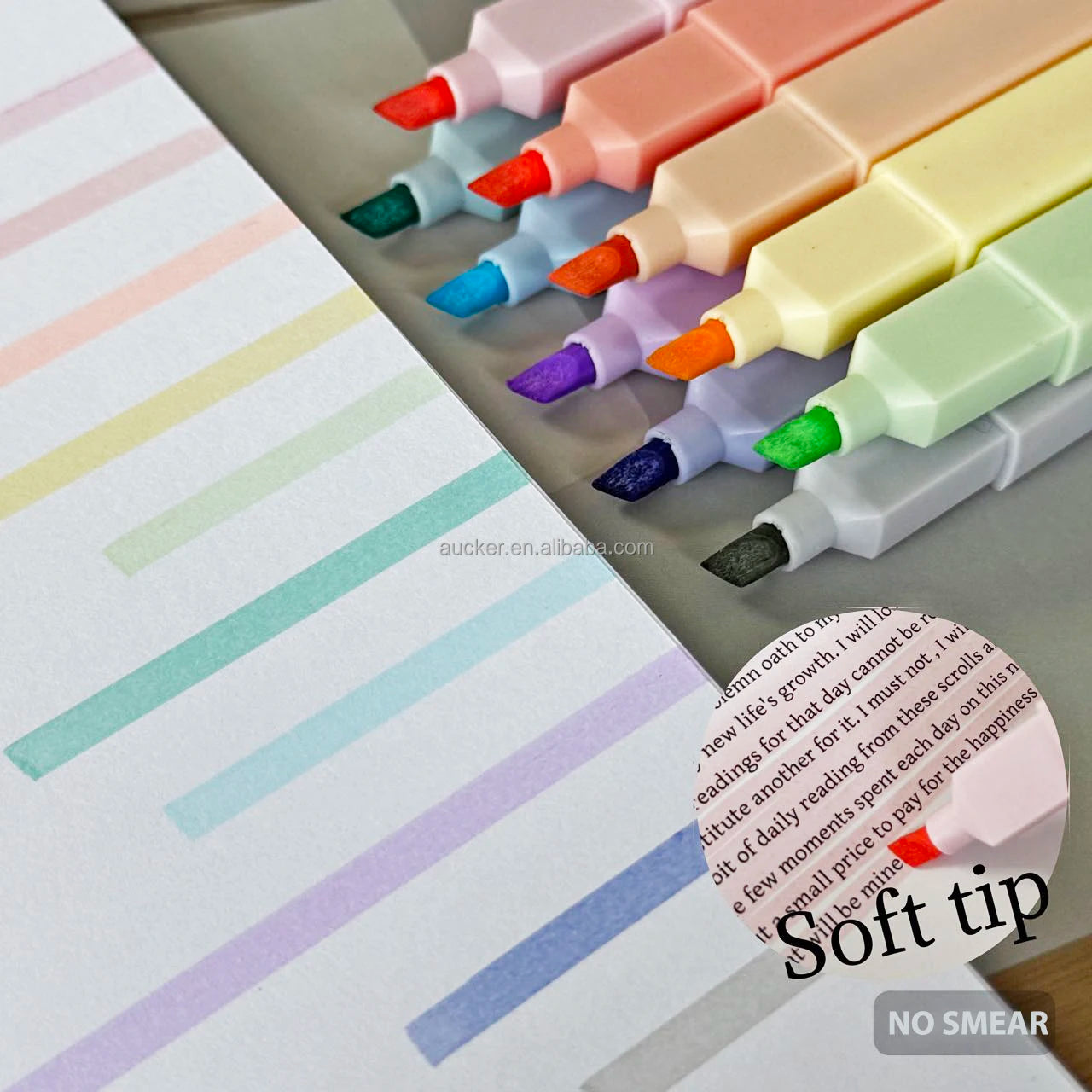10pcs Square Highlighters Aesthetic Pastel Earthy Cute HighlighterBible Highlighters and Pens No Bleed With Chisel Tip Marker
