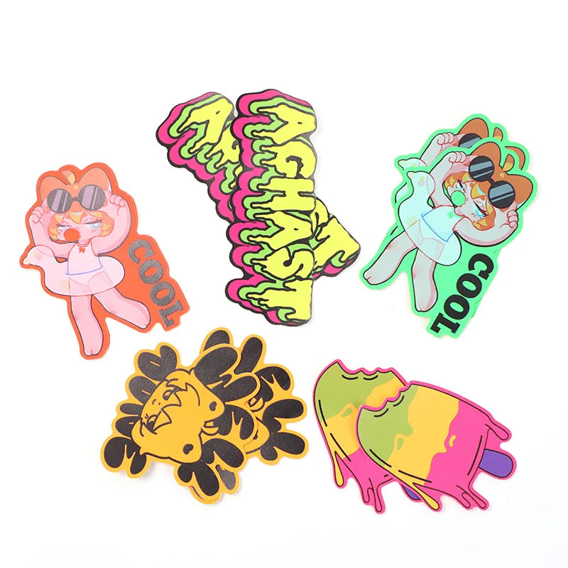Vograce Custom Printed Self Adhesive Paper Fluorescence Vinyl Sticker