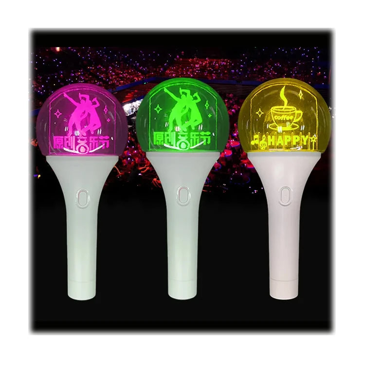 Christmas Decoration Blinking Glow Sticks Custom Acrylic Light Stick