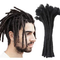 100% Handmade Black Human Extensions Super Double Drawn Needle for Women Men Can Be Curled Bleached Locs Permanent Dreadlock
