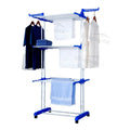 4 Tier Stand Hanger Rack with Wheels Foldable Laundry Rack Clothes Airer Dryer Rack