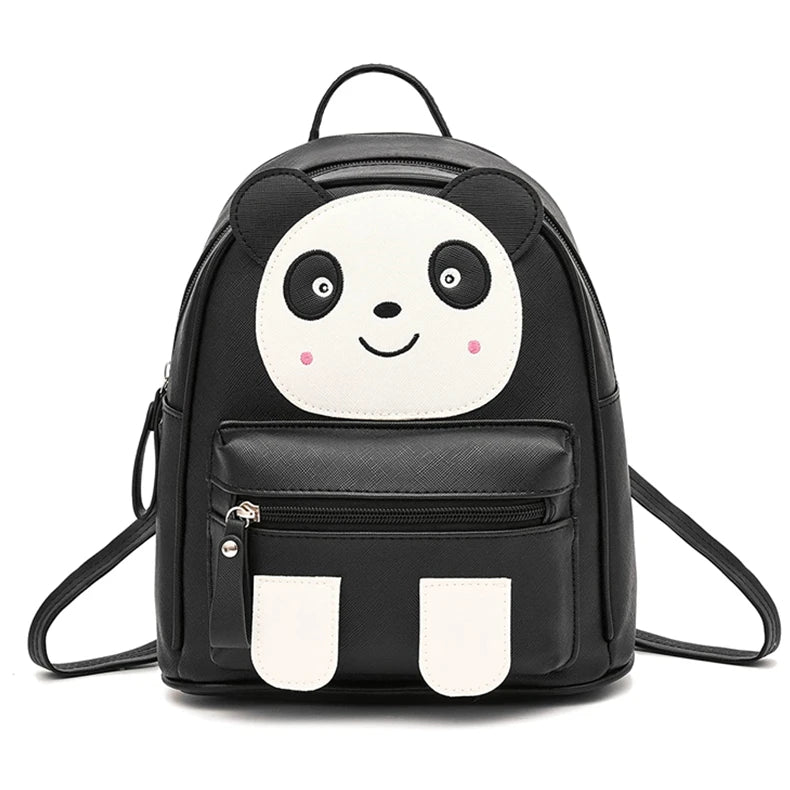Custom Cute Mini PU Leather Panda Backpack Purse for Girls Women Mini Animal Backpacks