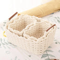 Small Eco-Friendly Foldable Decorative Woven Handmade Soft Cotton Rope 100% Cotton Fabric Storage Basket for Shelf