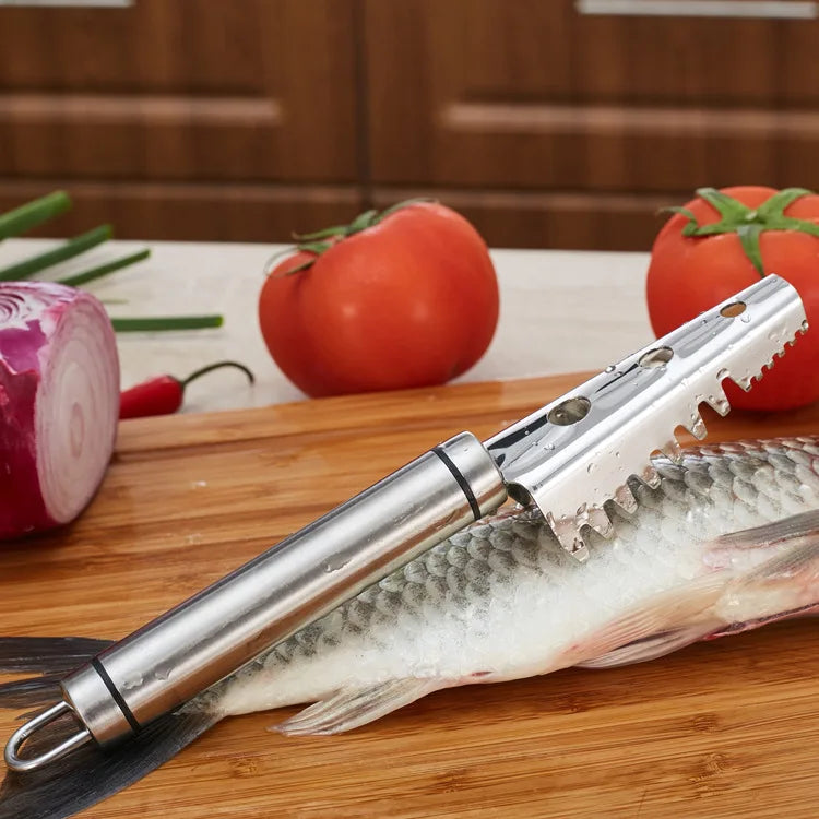 304 Stainless Steel Triangular Sawtooth Thickened Multi-Functional Kitchen Fish Scale Scraper Planer Dishwasher Safe Utensil