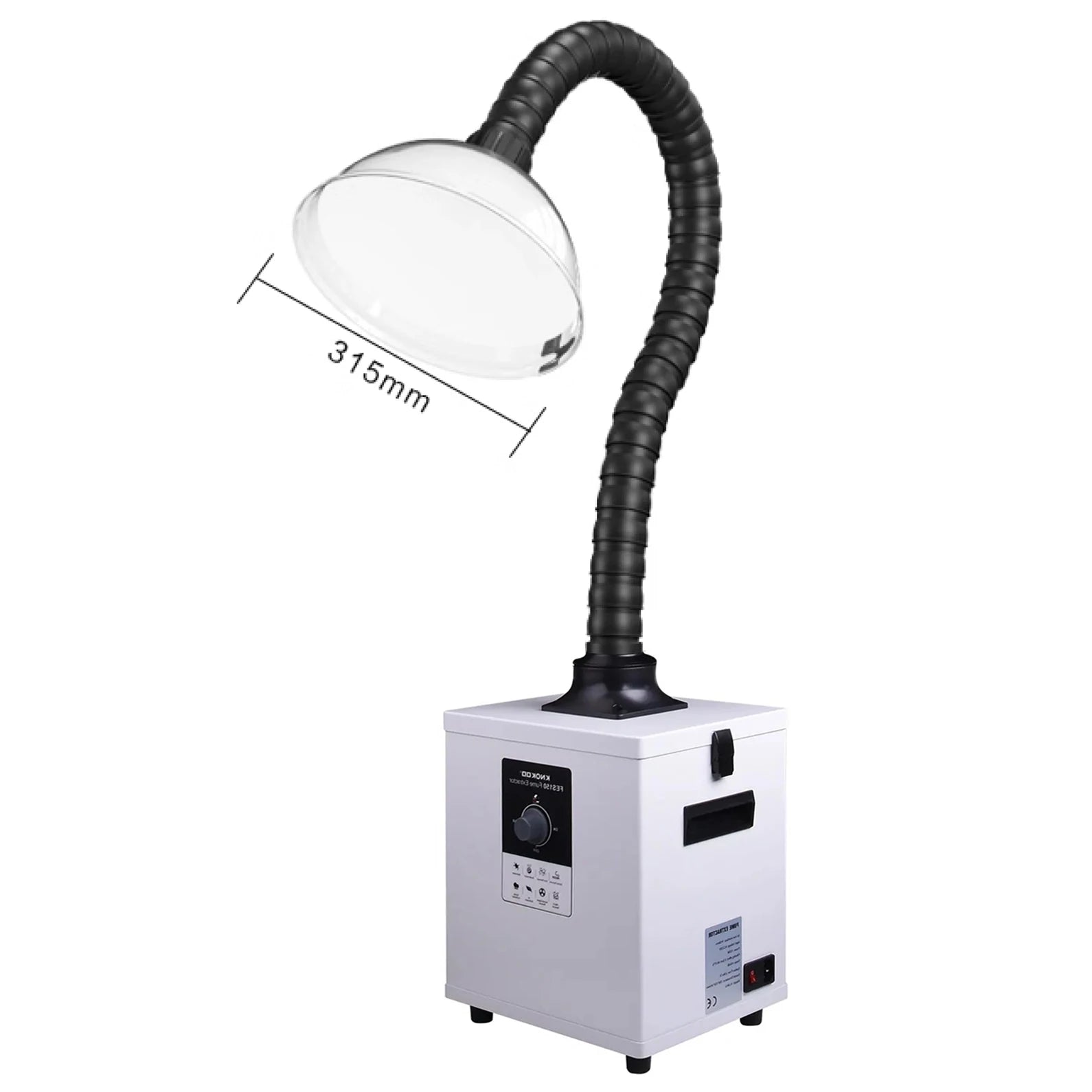150W Laser Fume Extractor with 3-Stage Filter 278m³/h High Suction Smoke Purifier for CO2 Laser Cutting and Engraving Machine