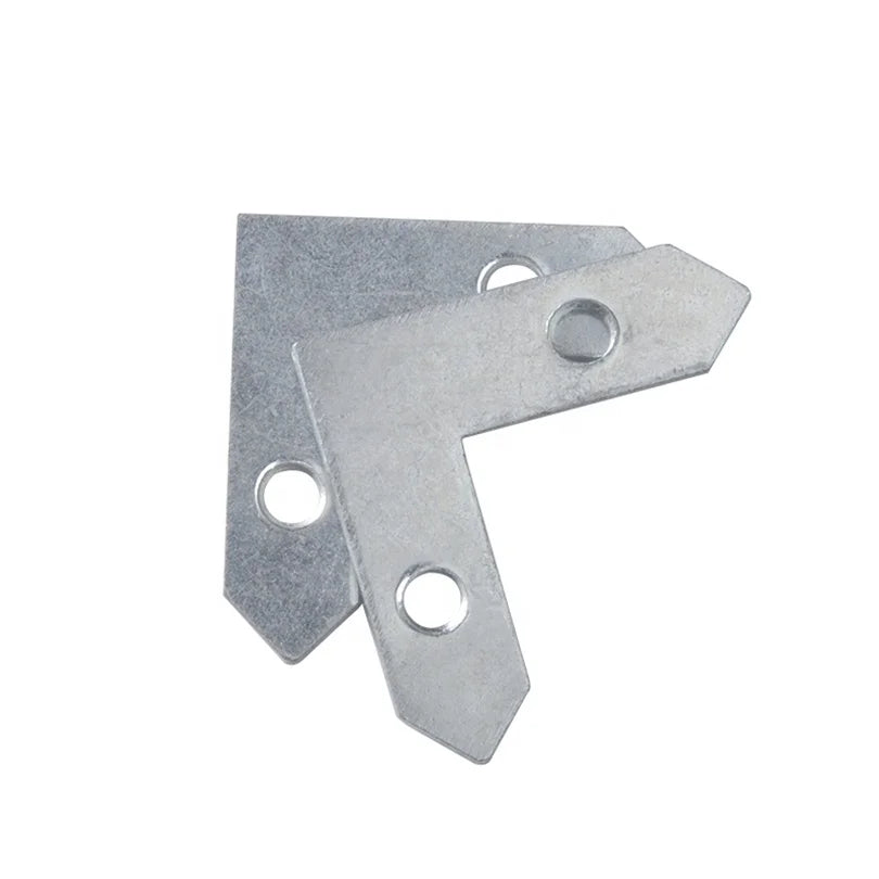 TS-K330 Silver Aluminum Alloy Frame Bracket 10*34*34mm Angle Support 2 Pcs Screw Rust Resistant Snap Hook Wall Mount Photo Frame