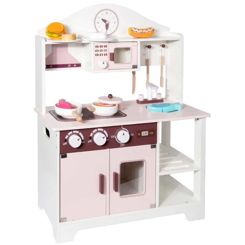 Nordic Style Simulation Kitchen Play Set Popular Kids Role Play Toys Wooden Kitchen Toys Toddlers Funny Gamez