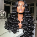 Raw Vietnamese Wig Virgin Cuticle Aligned Bouncy Curls Human Hair Loose Deep Wave Glueless HD Lace Frontal Wigs