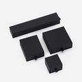 Thick Black Paper Necklace Ring Earring Bracelet Jewelry Box Packaging Custom Drawer Package Jewelry Paper Packaging Gift Box