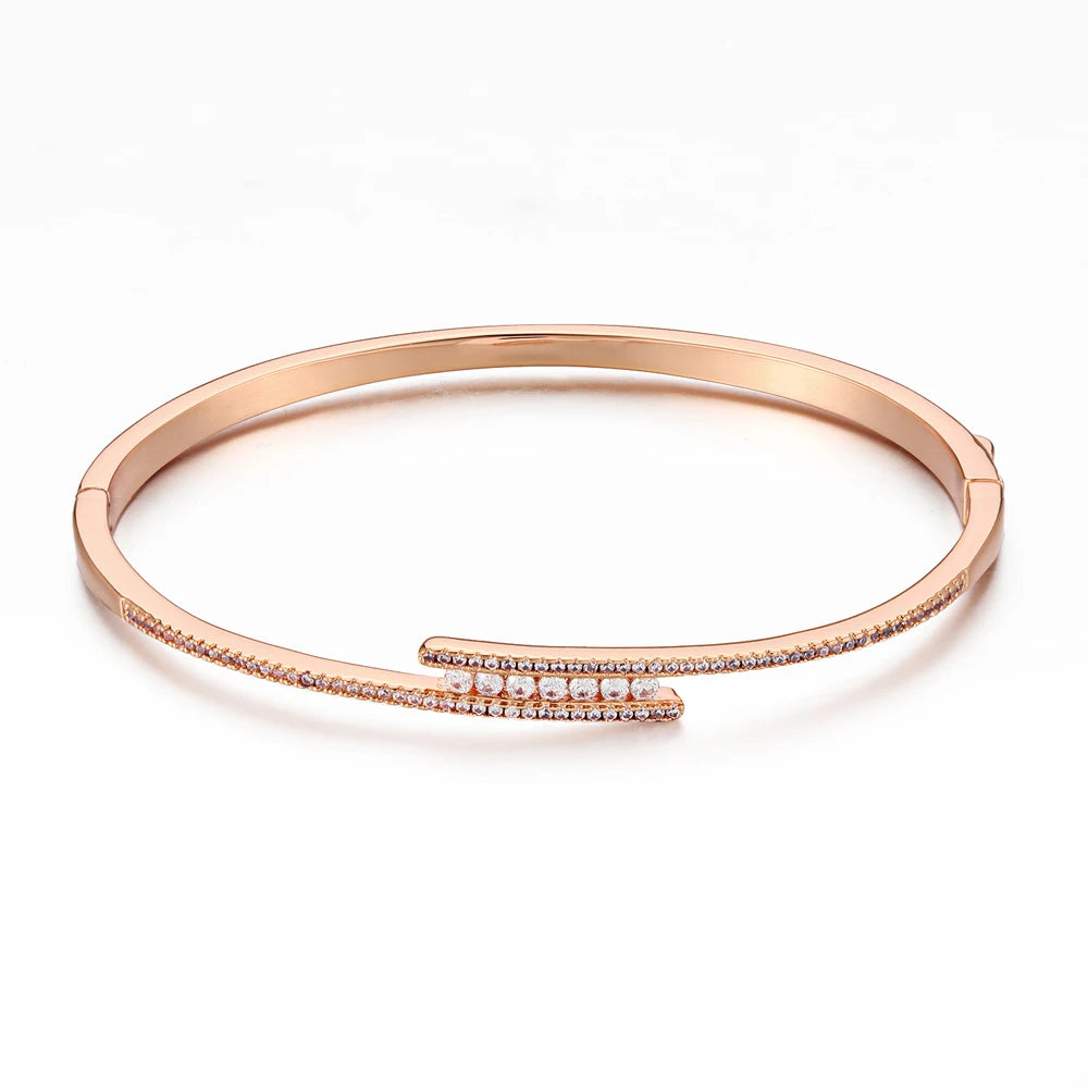 Rhinestone Bracelets Bangles Rhodium/Gold Plated Zircon Women's Gift Party for Daily Use
