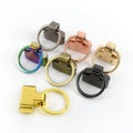 Meetee BF630 24mm Belt Key Ring DIY Handmade Leather Hardware Accessories Keychain Split Ring Buckle