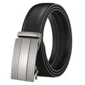 LQbelt Male Automatic Buckle Belt Genuine Leather Ratchet Belts for Men Custom Logo Waistband Factory