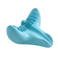 Big Size Blue PU Material Neck & Shoulder Massage Pillow Portable Cervical Spine Acupressure for Neck Pain Relief
