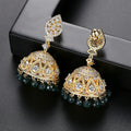 Fashionable Large Earrings With Ins Style Copper Inlaid Zircon Crystal Earrings Indian Style Hollow Tassel Earrings Gor Women