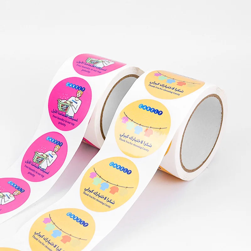 Customizable Vinyl Paper Adhesive Waterproof Sticker Label Roll Personalized Private Logo Holographic and Oil-proof Printing