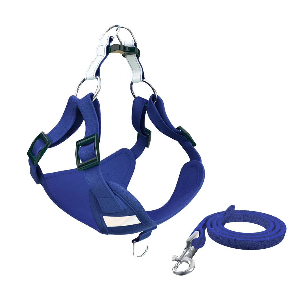Dog Harness Adjustable No Choking Dog Walking Belt Dog Training Lead Leash Easy Control Pet Vest Harness