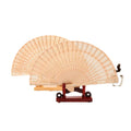 O-F001 Chinese Sandalwood Scented Wooden Openwork Fan Personal Hand Held Folding Fans for Wedding Decoration Birthdays Gifts