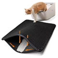 EVA Double Layer Sustainable Eco-Friendly Durable Waterproof Urine Proof Solid Modern Cat Litter Box Mat 1 Pack Easy to Clean