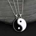 SC US Film and Television Surrounding Couple Dripping Oil Patchwork Necklace Tai Chi Pattern Necklace Gifts for Women Men
