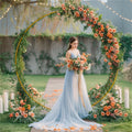 Iron Circular Balloon Arch Circular Background Frame Outdoor Wedding Decoration Supplies Gold Flower Arch Backdrop