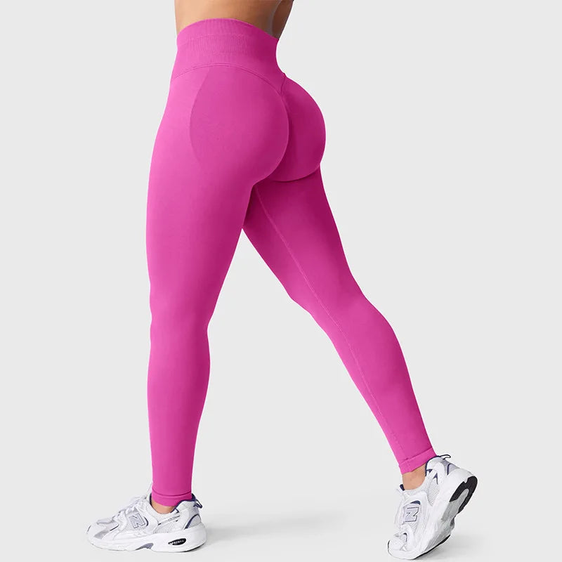 Women's High Waist Compression Thick Seamless Spandex Scrunch Back Leggings Stretchy Print Fitness Pants in XL and XXL Sizes