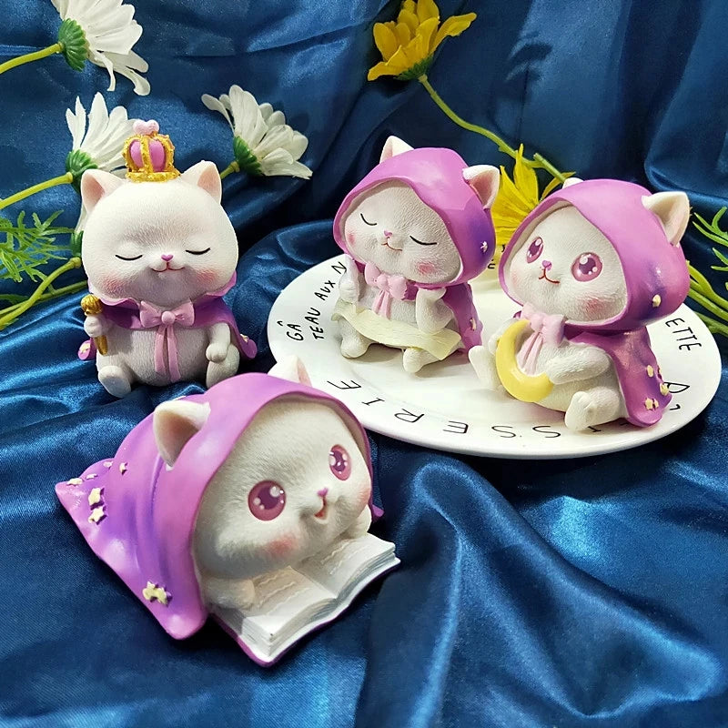 B-3178 Cute Cat Lovely Animal Candle Mold Silicone Clay Mud Plaster Moulds