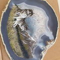 HUIYING Wholesale Painting agate slice slice stone coaster