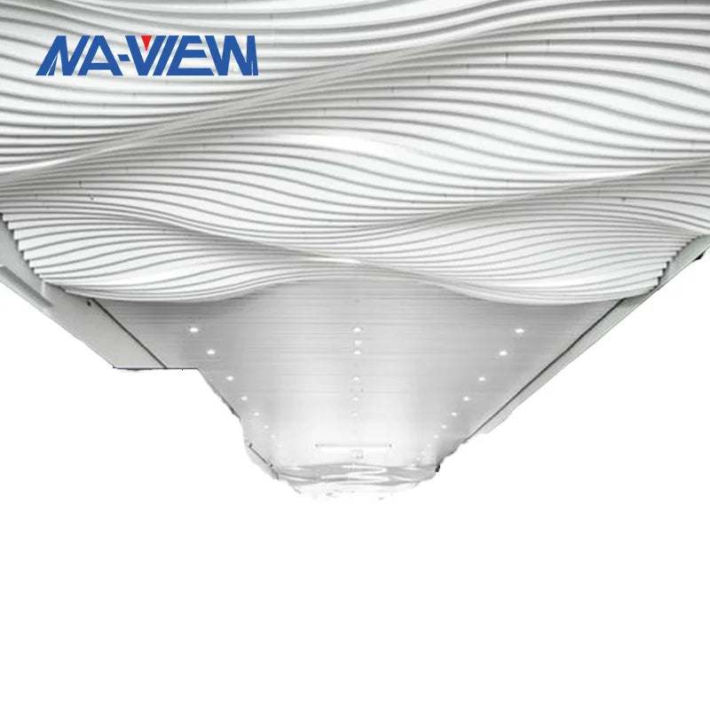 Best Selling Aluminum Ceiling Tile Modern Design Fireproof Waterproof Wave Baffle Exterior Soundproofing Heat Artistic Ceilings