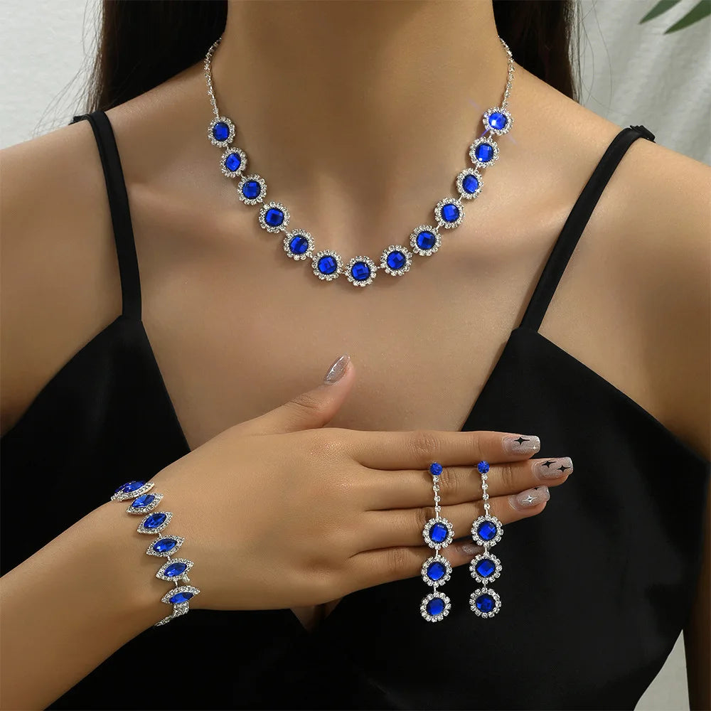 Fashion Trends - Hot Selling Circular Design Elements New Necklaces Earrings Bracelets Bridal Set Accessories