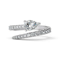 Dylam Original Design S925 Sterling Silver Pear Waterdrop Ring for Women Ins Style Cz Zirconia Wedding Diamond Rings for Women