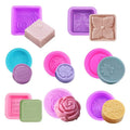 HY Handmade Mini Round Square Soap Mold Silicone Flower Leaf Shape Baking Tray for DIY Soap Cake Supplies