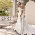 #13195 Mermaid Wedding Dress 2022 Strapless Lace Appliques Open Back Removable Train Bridal Dress Plus Size Vestido De Noiva