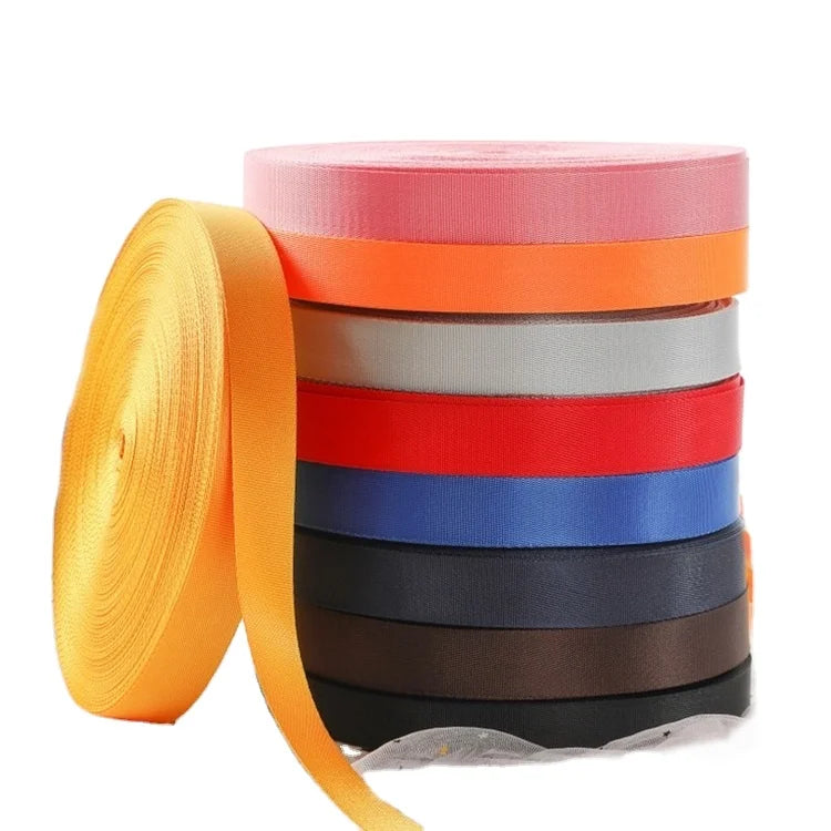 Factory Sale 20mm 25mm 32mm 38mm 50mm Bag Strap Webbing RTS Imitation Nylon Luggage Backpack Webbing